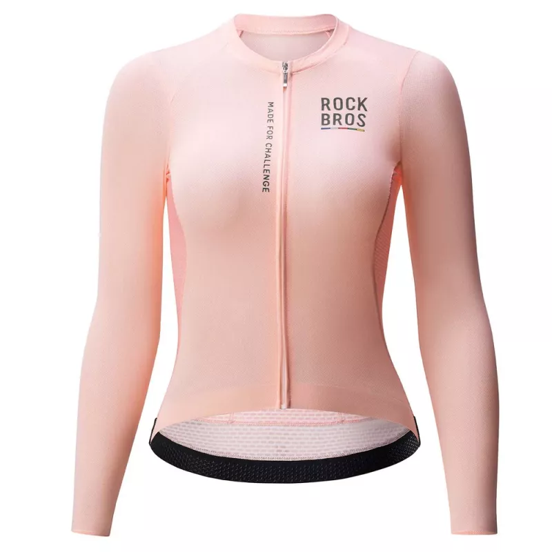 ROCKBROS ROAD TO SKY maglia da ciclismo a maniche lunghe donna rosa taglia S