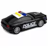 LEAN TOYS Auto della polizia con luce e suono, nera, scala 1:32