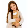 LEAN TOYS Peluche alpaca lama da coccolare peluche pelo morbido crema 38 cm