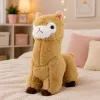 LEAN TOYS Peluche alpaca lama da coccolare peluche pelo morbido crema 38 cm
