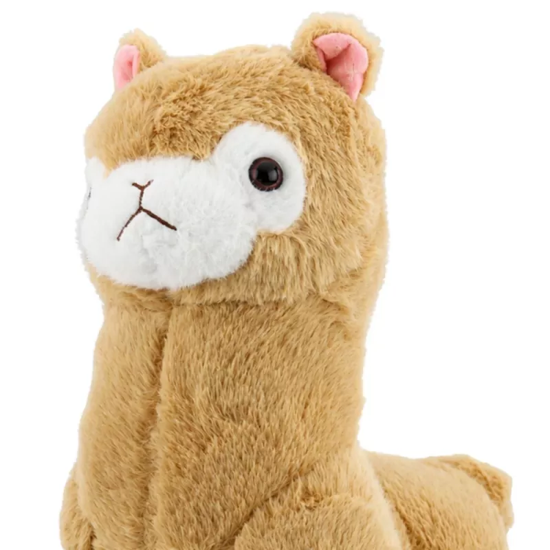 LEAN TOYS Peluche alpaca lama da coccolare peluche pelo morbido crema 38 cm