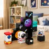LEAN TOYS Set costruzioni magnetiche 50 pezzi cubi 3D Pixel