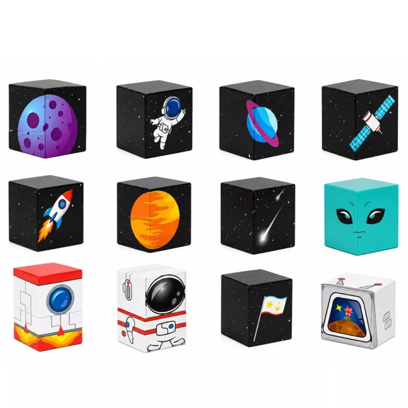 LEAN TOYS Set costruzioni magnetiche 50 pezzi cubi 3D Pixel