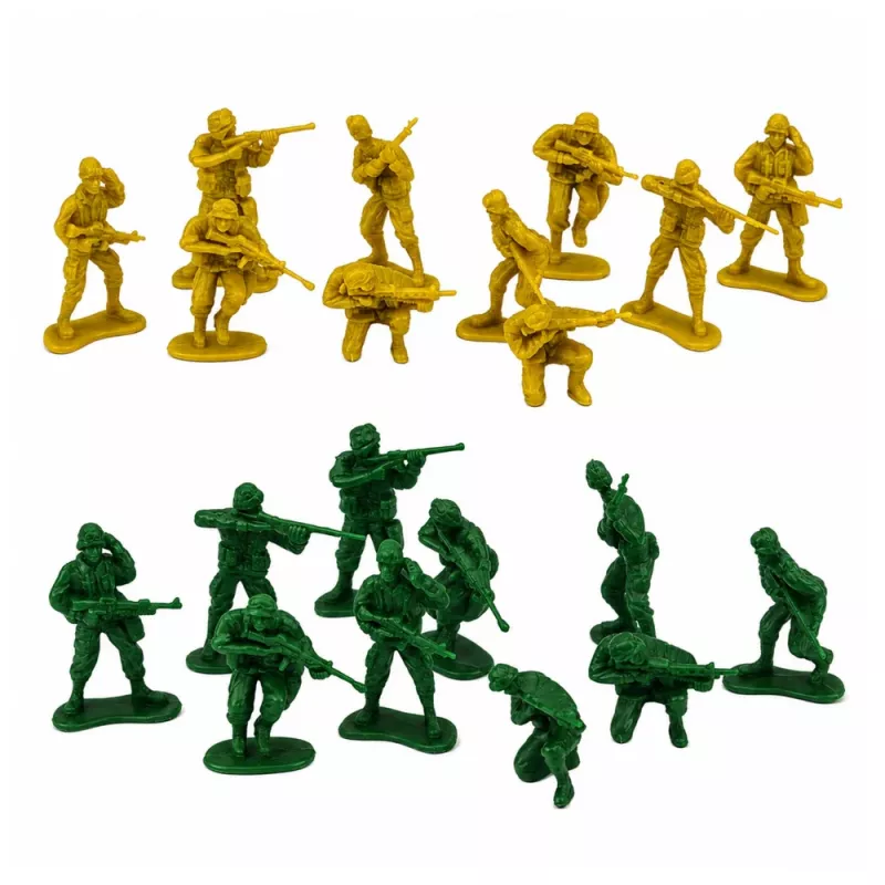 LEAN TOYS Set militare soldati veicoli base militare torre figure 46 pezzi