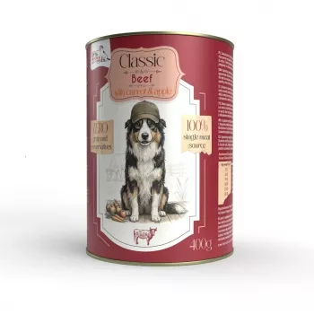 Syta Micha Cibo umido senza cereali per cani con manzo e carota - scatoletta da 400 g