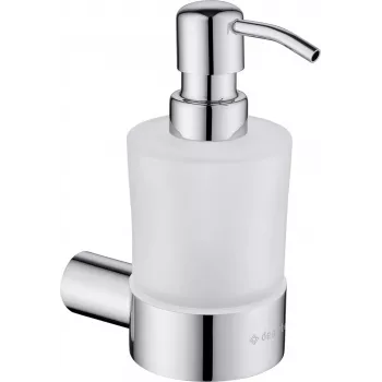 DEANTE ADR_0421 Dispenser sapone manuale da parete per sistema sapone liquido Tork S1, 1000 ml, plastica ABS bianca