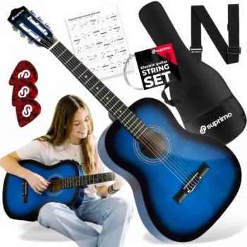 SUPRIMO CG34 BB Chitarra classica misura 3/4 36 pollici Blueburst