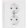 Busch-Jaeger SCHUKO Presa doppia 202 EUJB-84, Alpine White, da incasso, 2 x tipo F, 16 A