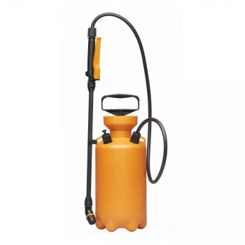 FISKARS spruzzatore a pressione 5L spruzzatore manuale a pompa per giardino con ugello regolabile, tracolla e valvola di scarico pressione