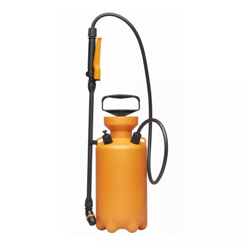 FISKARS spruzzatore a pressione 5L spruzzatore manuale a pompa per giardino con ugello regolabile, tracolla e valvola di scarico pressione