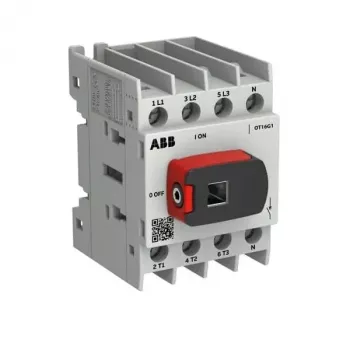 ABB OTOT16G1-4BSN2Plus 16 A interruttore sezionatore 4 poli ad azionamento frontale con maniglia nera