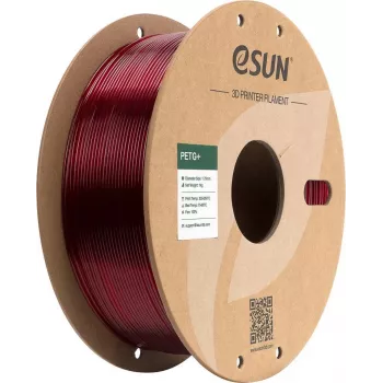 ESUN PETG+ 1,75 mm rosso traslucido 1 kg bobina in carta