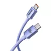 Baseus USB-C a USB-C Crystal Shine cavo ricarica rapida e dati 100W PD, 1,2 m, viola