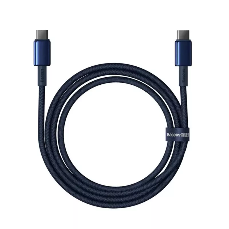Baseus Tungsten Gold cavo USB-C a USB-C 100W PD 1m blu