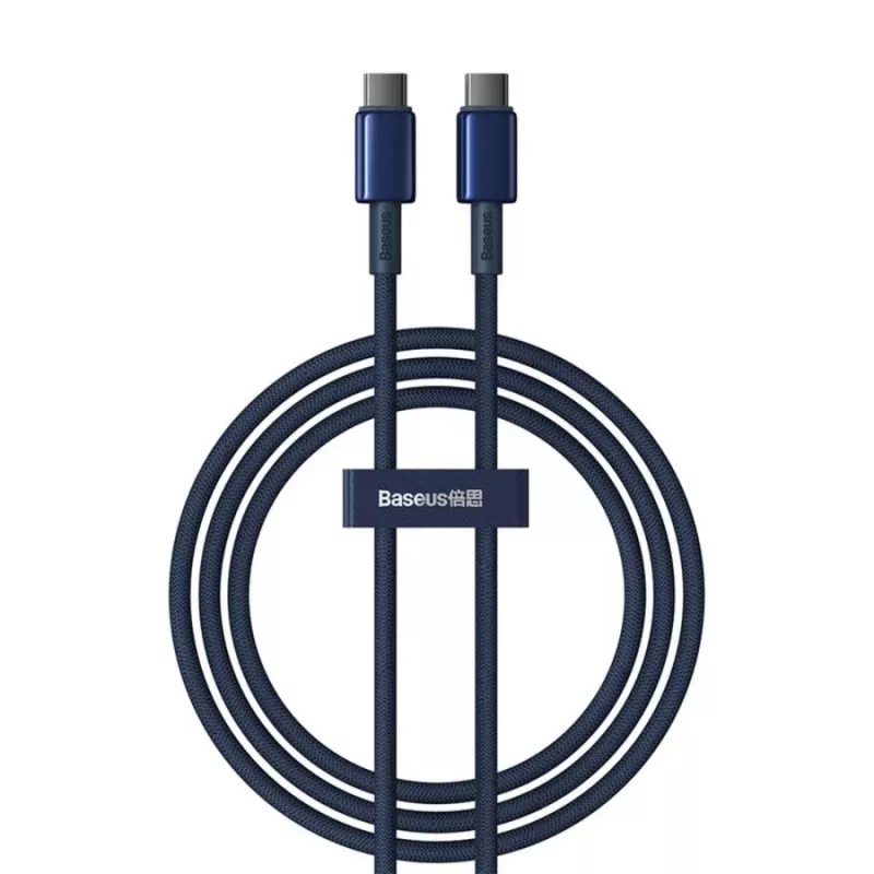 Baseus Tungsten Gold cavo USB-C a USB-C 100W PD 1m blu
