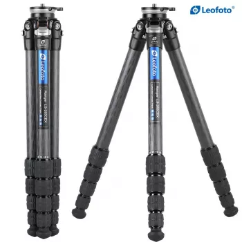 Leofoto LS-285CEX treppiede in fibra di carbonio Ranger Series con base livellante integrata