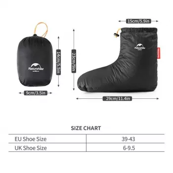 Naturehike Goose Down stivali alla caviglia NH18S023-T nero Medium
