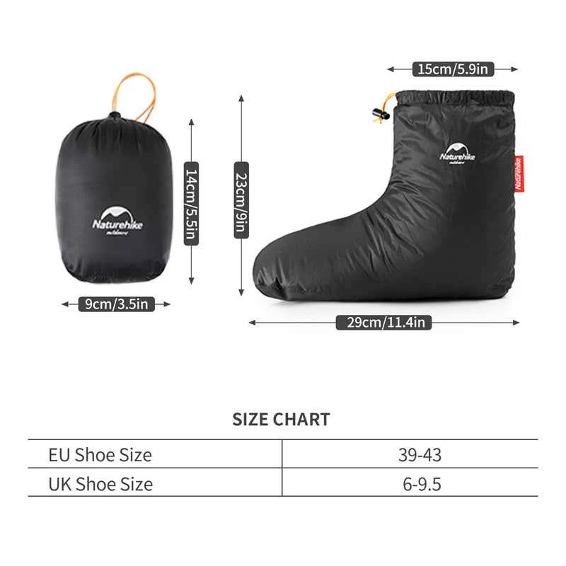 Naturehike Goose Down stivali alla caviglia NH18S023-T nero Medium