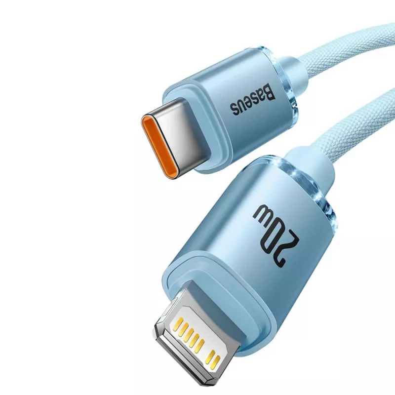 Baseus Crystal Shine cavo USB-C a Lightning 20W, 1,2m, blu