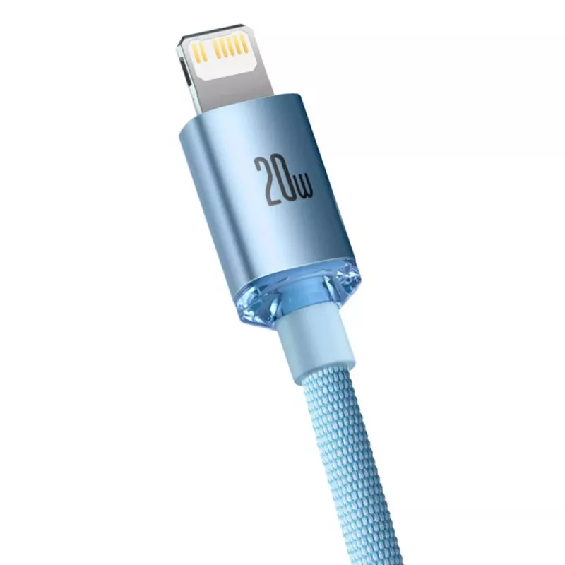 Baseus Crystal Shine cavo USB-C a Lightning 20W, 1,2m, blu