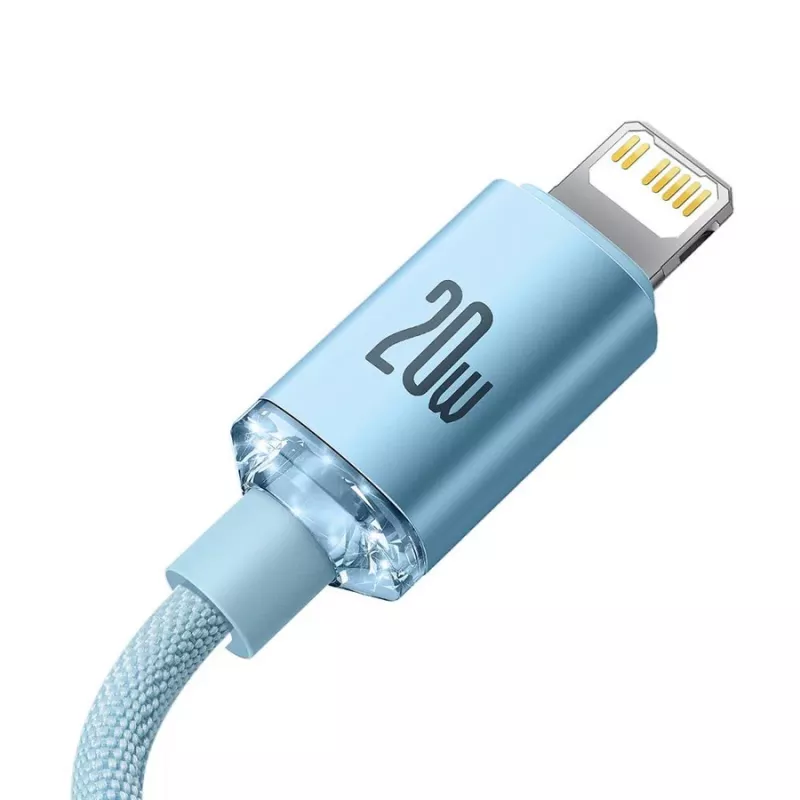 Baseus Crystal Shine cavo USB-C a Lightning 20W, 1,2m, blu