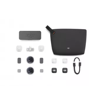 DJI Mic Mini 2 sistema microfonico wireless (2 TX + 1 RX mobile + custodia di ricarica), bianco