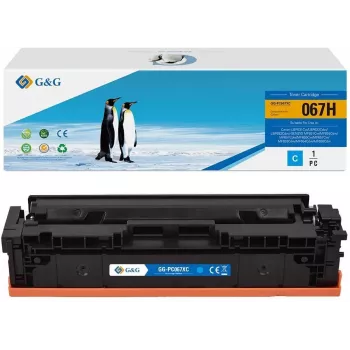 G&G cartuccia toner XL compatibile con Canon 067H ciano