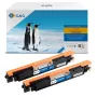 G&G cartuccia toner sostitutiva HP 126A/ CE310AD Canon 729BK 2 pezzi