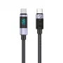 ORICO LDC2C Cavo USB-C a USB-C PD 100W con display LED di potenza, 480 Mbps, 3 m, Nero