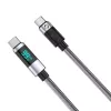 ORICO LDC2C Cavo USB-C a USB-C PD 100W con display LED di potenza, 480 Mbps, 3 m, Nero