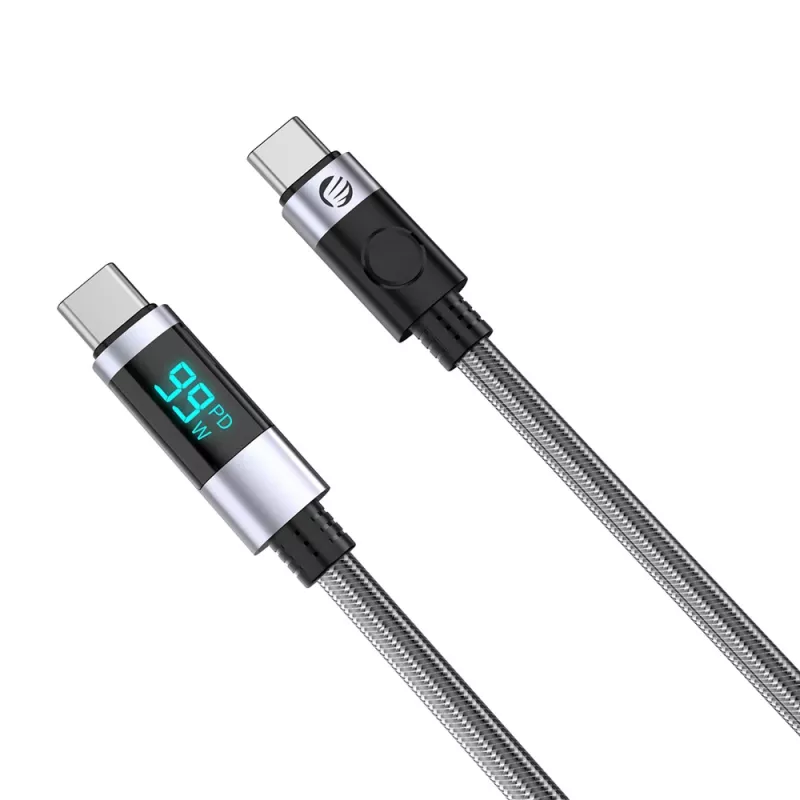 ORICO LDC2C Cavo USB-C a USB-C PD 100W con display LED di potenza, 480 Mbps, 3 m, Nero
