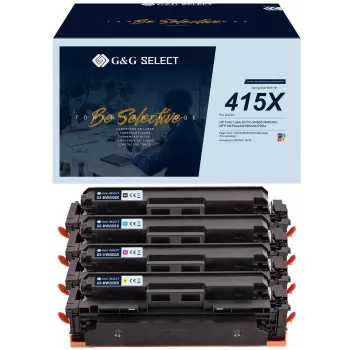 G&G GS-H415X-4P Toner compatibile alta resa confezione da 4 per HP 415X (Nero, Ciano, Magenta, Giallo)