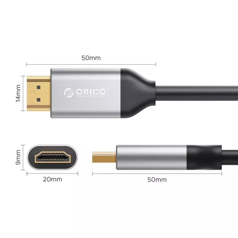 ORICO H4Y1 Cavo HDMI 2.0 5m Nero 4K 60Hz 18Gbps connettori placcati oro