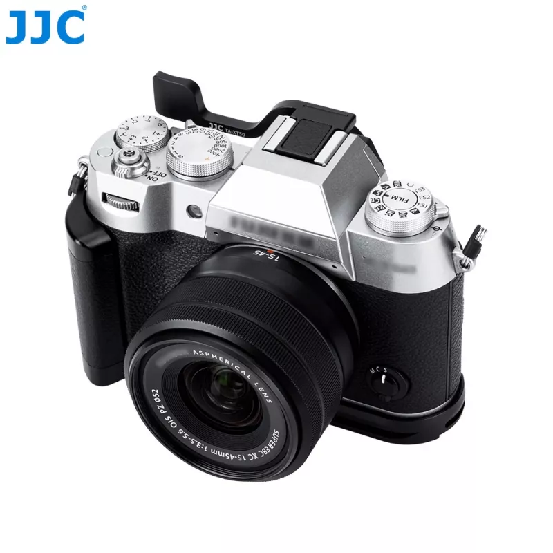 JJC TA-XT50 Supporto per pollice per Fujifilm X-T50 – lega di alluminio, montaggio su slitta flash, Nero