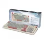 Redragon K768WGR-WL EISA 100 Tastiera meccanica da gaming wireless RGB, layout 96%, switch rossi hot-swappable, Bianco/Grigio