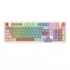 Redragon K768WGR-WL EISA 100 Tastiera meccanica da gaming wireless RGB, layout 96%, switch rossi hot-swappable, Bianco/Grigio