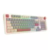Redragon K768WGR-WL EISA 100 Tastiera meccanica da gaming wireless RGB, layout 96%, switch rossi hot-swappable, Bianco/Grigio