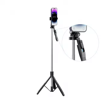 XO SS15 Bastone selfie treppiede Bluetooth, 180 cm, Nero