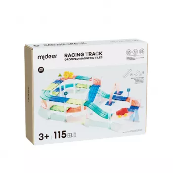 Mideer MD6395 pista magnetica con 2 auto, 115 pezzi, 3+ anni