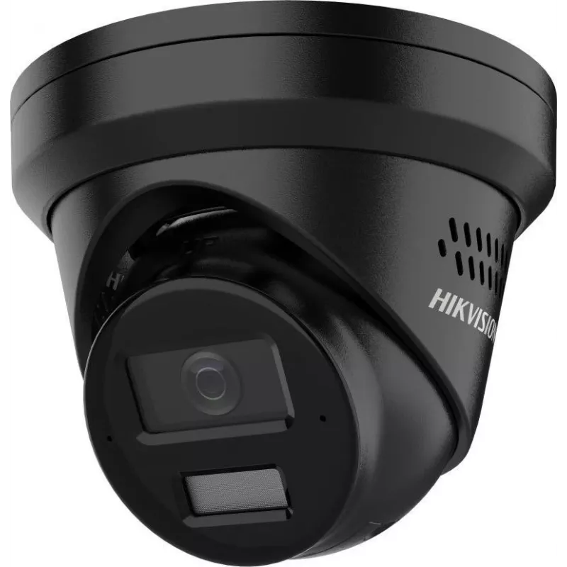 Hikvision telecamera di rete turret 8 MP 4K UHD con AcuSense e Smart Hybrid Light, focale fissa 2,8 mm, nera