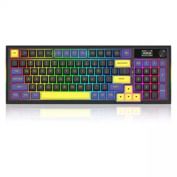Redragon K725LBY-RGB-PRO Glintstone tastiera meccanica da gaming wireless 75% (tri-mode, Red Switches hot-swappable)