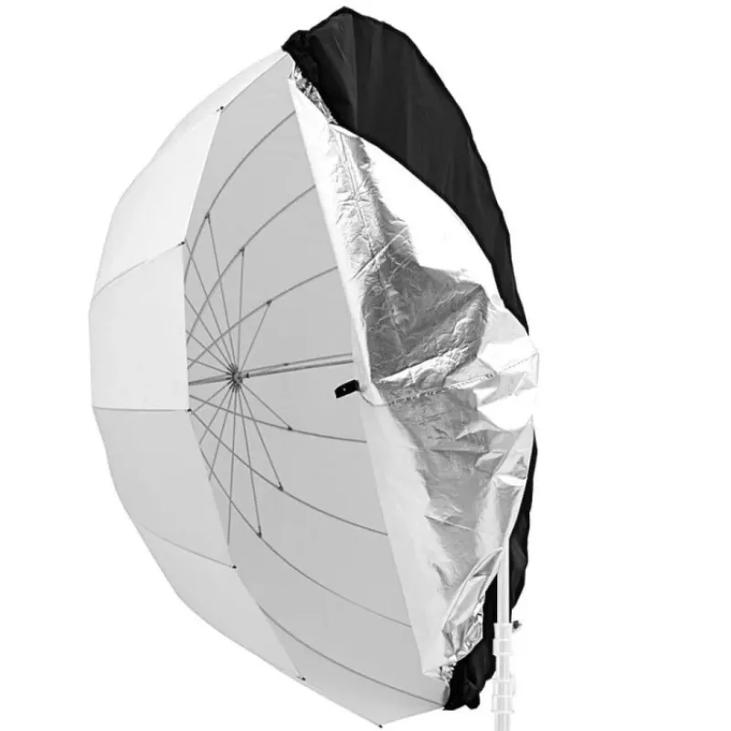 Tessuto riflettente Godox DPU-130BS argento/nero per ombrello parabolico