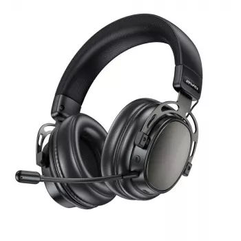 AWEI AT36 Cuffie over-ear wireless con microfono, Bluetooth 5.4, nero