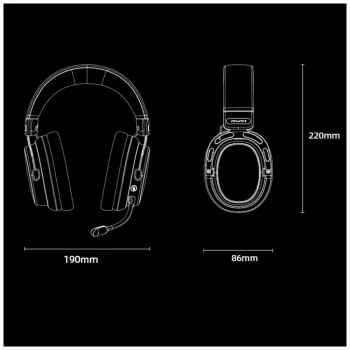 AWEI AT36 Cuffie over-ear wireless con microfono, Bluetooth 5.4, nero