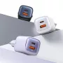 USAMS CC254 Alimentatore a ricarica rapida 30W GaN USB-C/USB-A HC Series nero