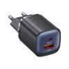 USAMS CC254 Alimentatore a ricarica rapida 30W GaN USB-C/USB-A HC Series nero