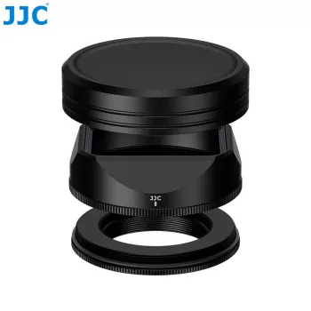 Set paraluce e tappo JJC LH-JXF23F28 per Fujifilm XF 23mm/27mm F2.8 R WR - nero