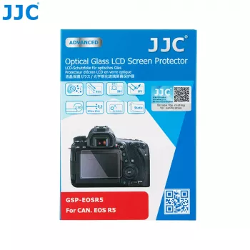 Protezione display in vetro temperato JJC per Canon EOS R5 (9H, 0,3 mm, 2,5D, trasparente)