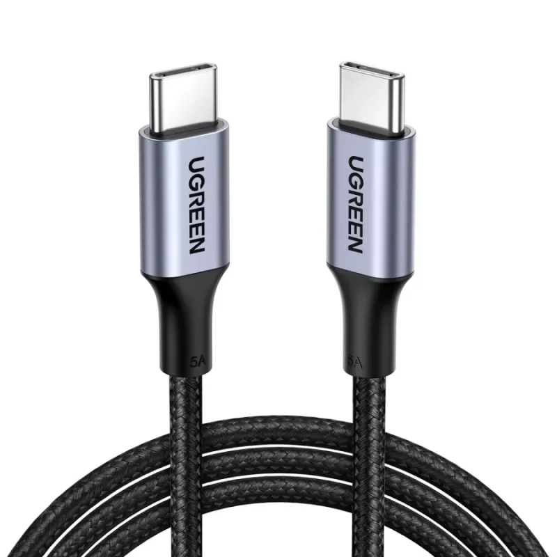 Cavo UGREEN USB-C a USB-C 100W 5A nero 1,5m