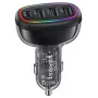 USAMS C34 48W caricabatterie auto a ricarica rapida PD con 1x USB-C e 3x USB-A - nero